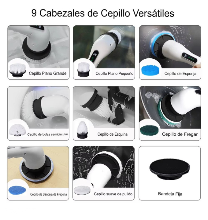 TurboClean PRO: Cepillo Electrico 9 en 1