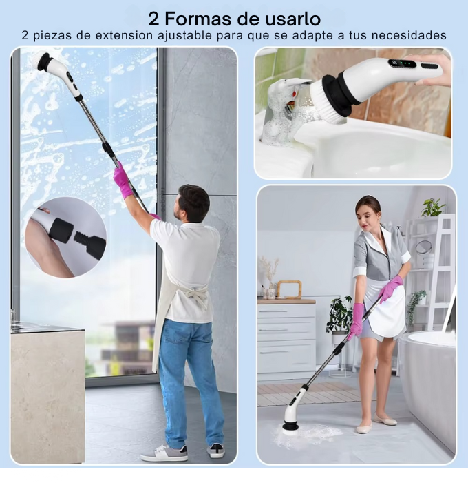 TurboClean PRO: Cepillo Electrico 9 en 1