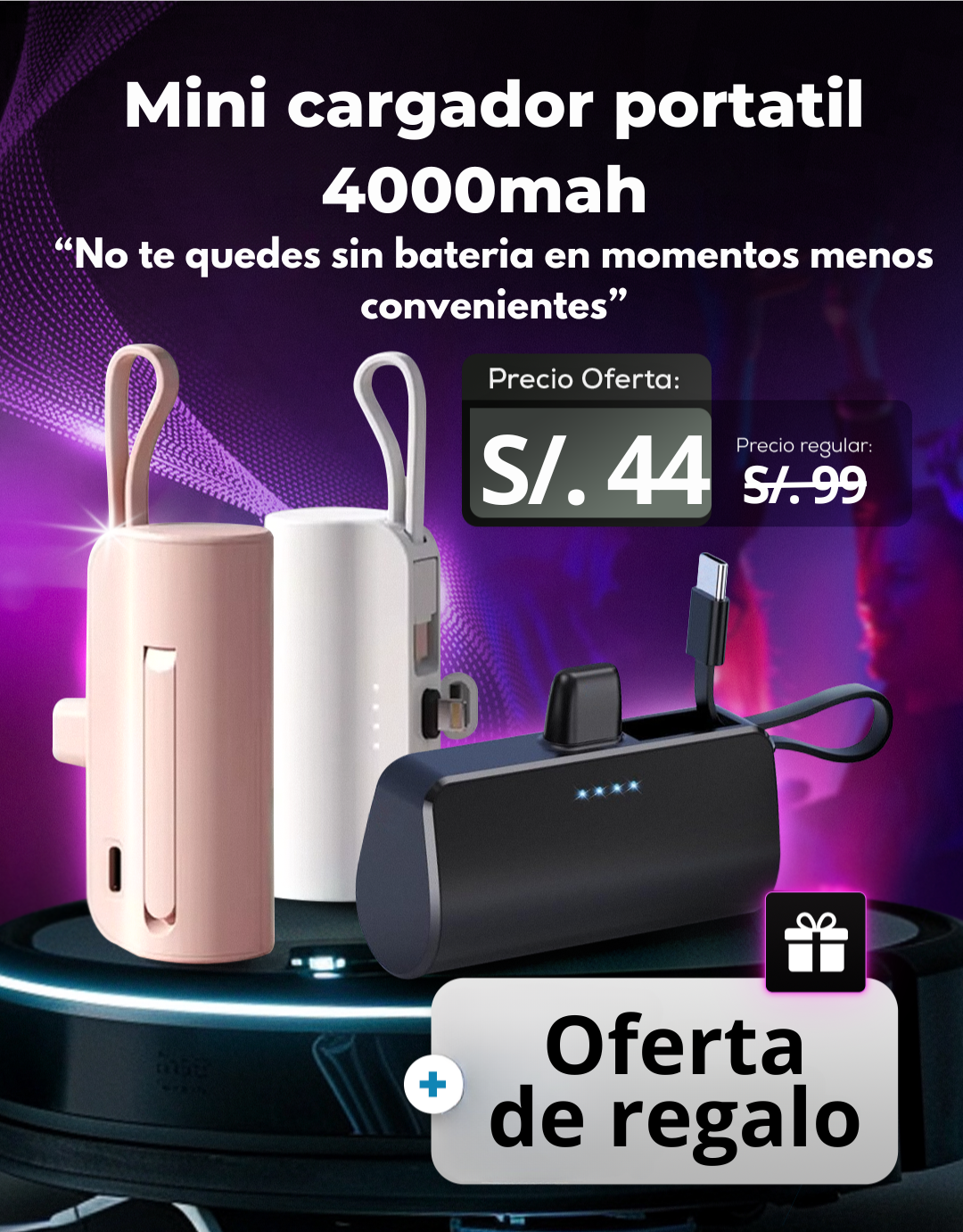 Mini Cargador portátil 4000 mah: Bluelight Mini Charger🔋