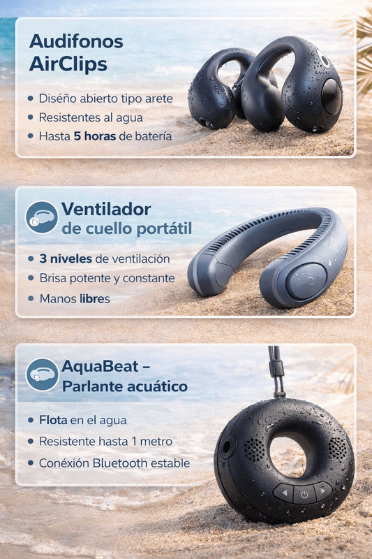 Combo verano Piscina inflable + Parlante Acuático: AquaBeat 💦🎶