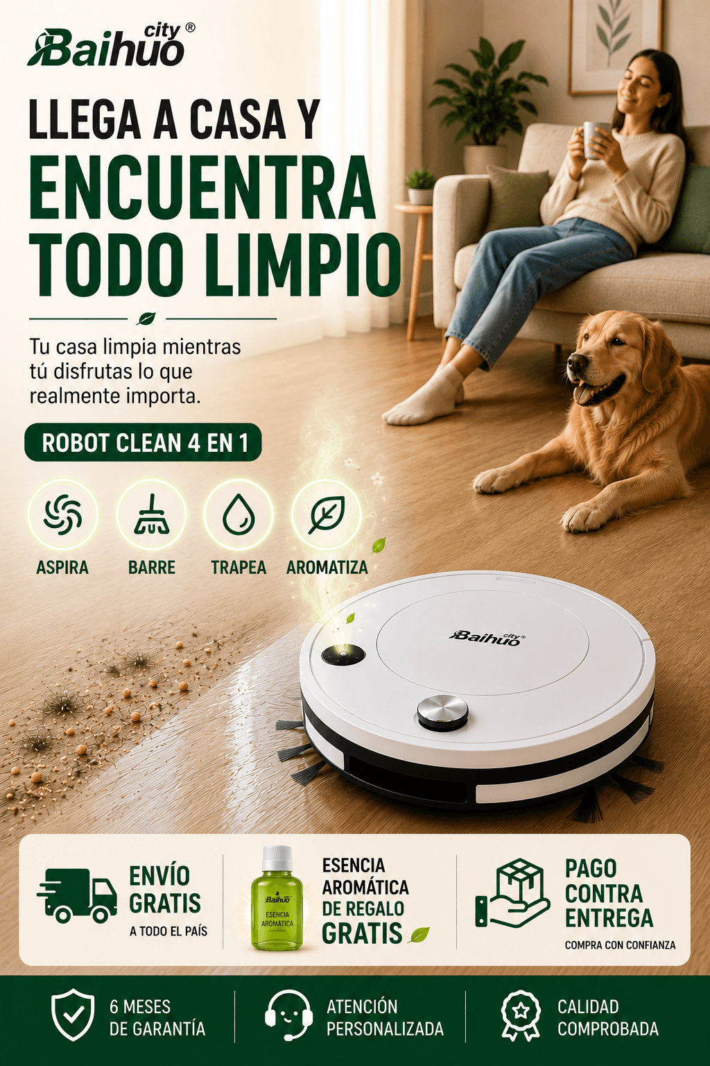 robot aspiradora aromatizador 4 en 1