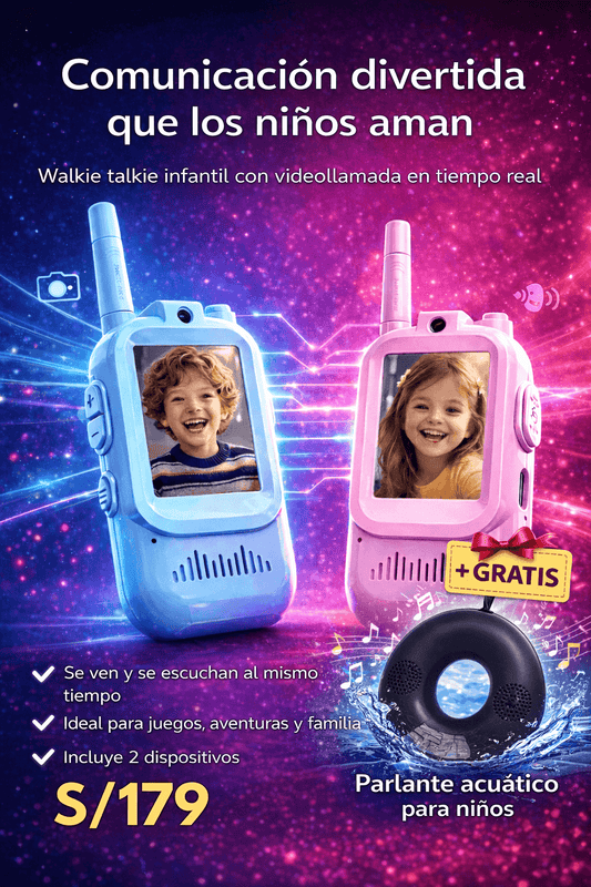 walkie talkids + Parlante acuatico 🎁