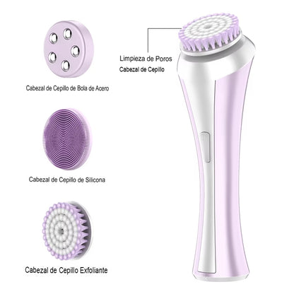 Cepillo de limpieza facial electrico+masajeador microcorriente🎁