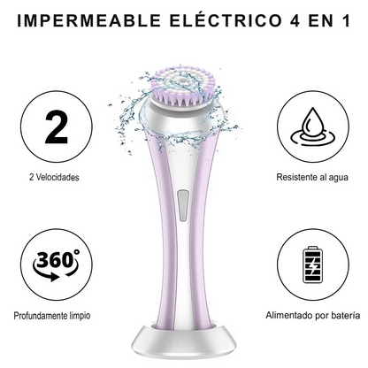 Cepillo de limpieza facial electrico+masajeador microcorriente🎁